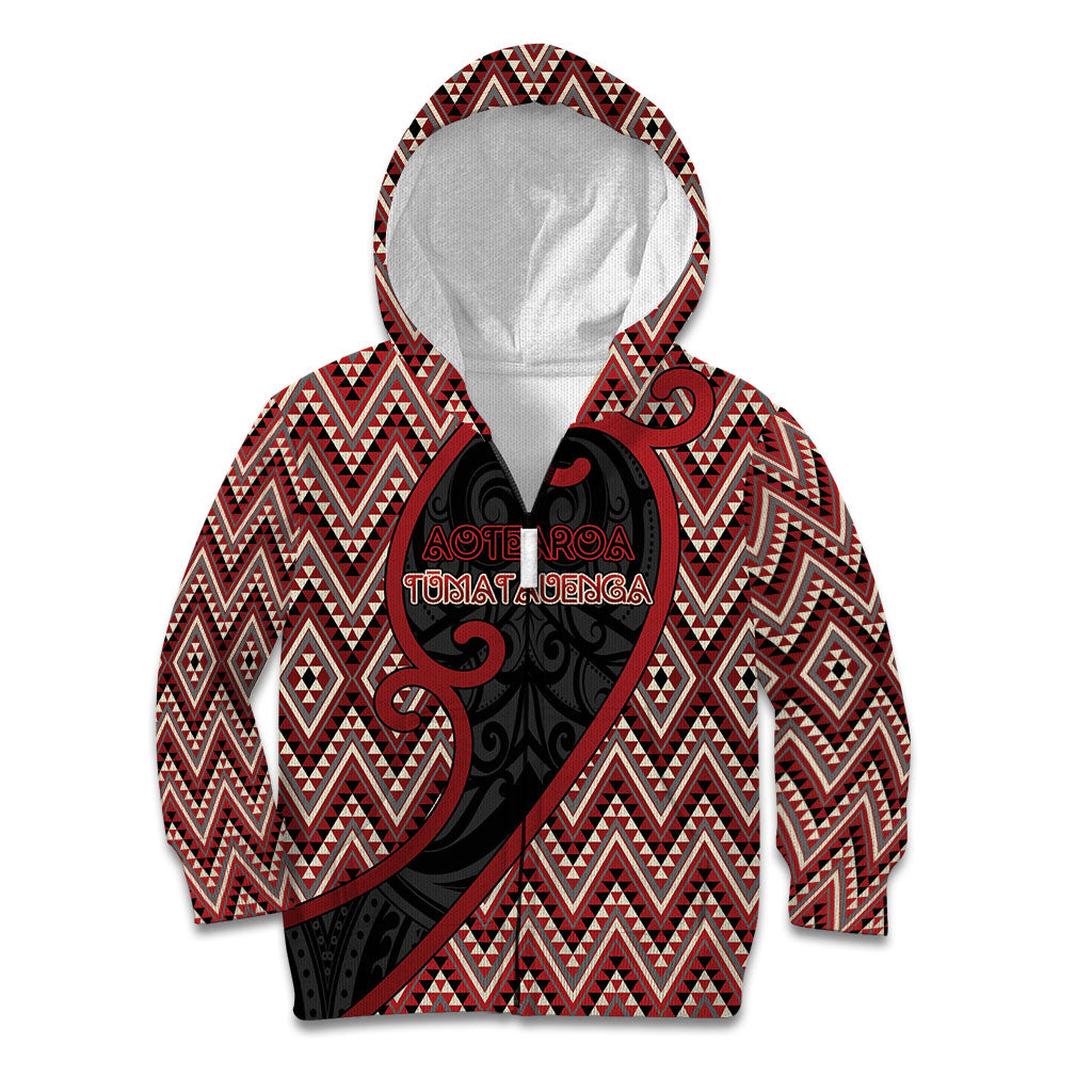Custom Aotearoa Atua Tumatauenga Kid Hoodie God Of War Koru Patterns