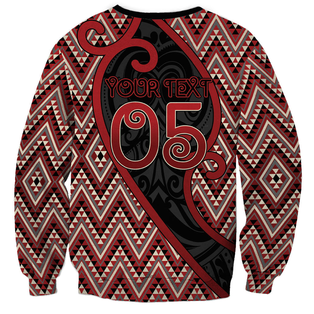Custom Aotearoa Atua Tumatauenga Sweatshirt God Of War Koru Patterns