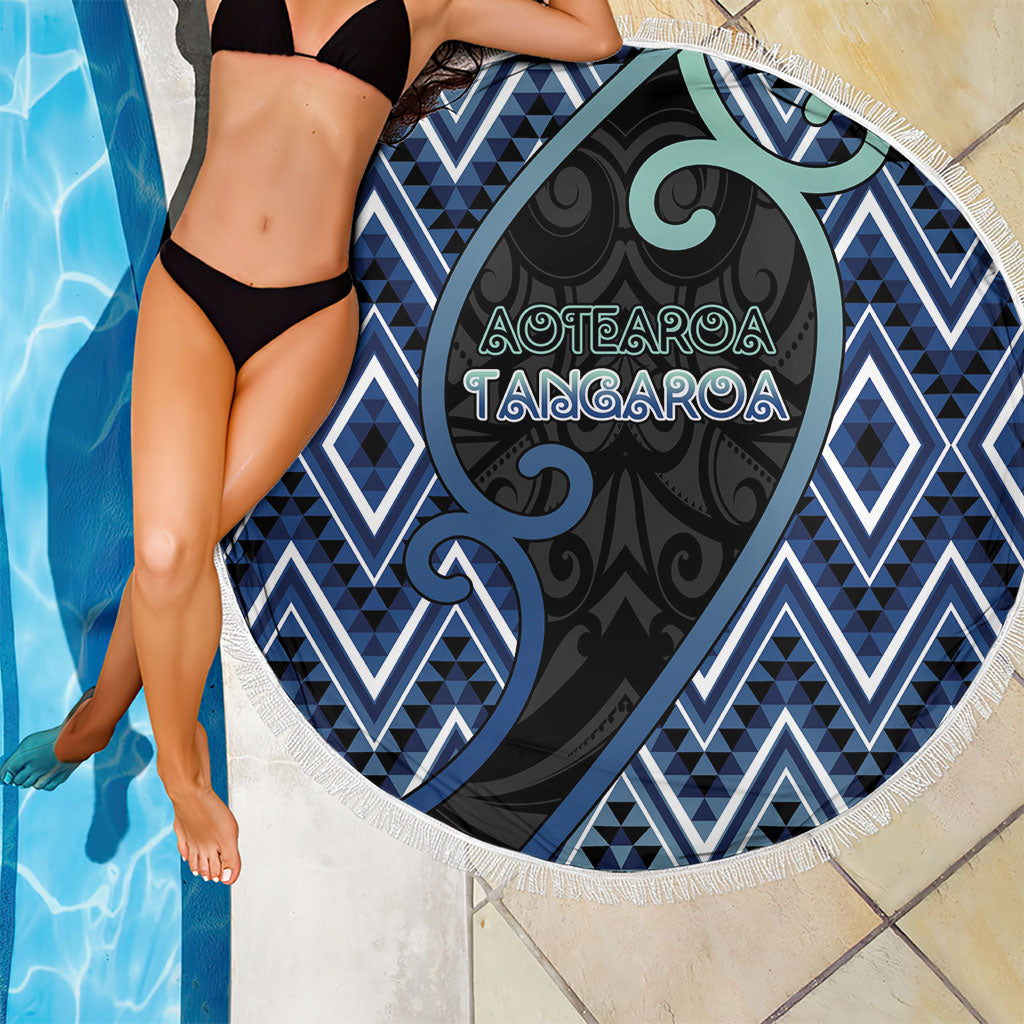 Aotearoa Atua Tangaroa Beach Blanket God Of Ocean Koru Patterns