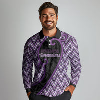 Custom Aotearoa Atua Tawhirimatea Long Sleeve Polo Shirt God Of Storms Koru Patterns