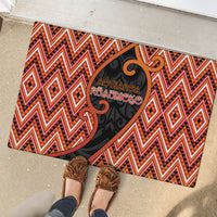 Aotearoa Atua Ruaumoko Rubber Doormat God Of Volcanoes Koru Patterns