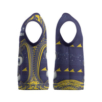 Tokelau Christmas Knitted V-Neck Vest Santa With Tuluma Xmas Tribal Waves DT05 - Polynesian Pride