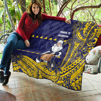 Tokelau Christmas Quilt Santa With Tuluma Xmas Tribal Waves DT05 - Polynesian Pride
