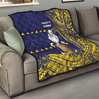 Tokelau Christmas Quilt Santa With Tuluma Xmas Tribal Waves DT05 - Polynesian Pride