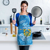 Tuvalu Christmas Apron Dolphins Santa Xmas Tribal Waves - Polynesian Pride