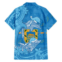 Tuvalu Christmas Hawaiian Shirt Dolphins Santa Xmas Tribal Waves - Polynesian Pride
