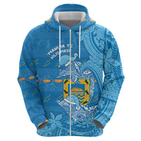 Tuvalu Christmas Hoodie Dolphins Santa Xmas Tribal Waves - Polynesian Pride