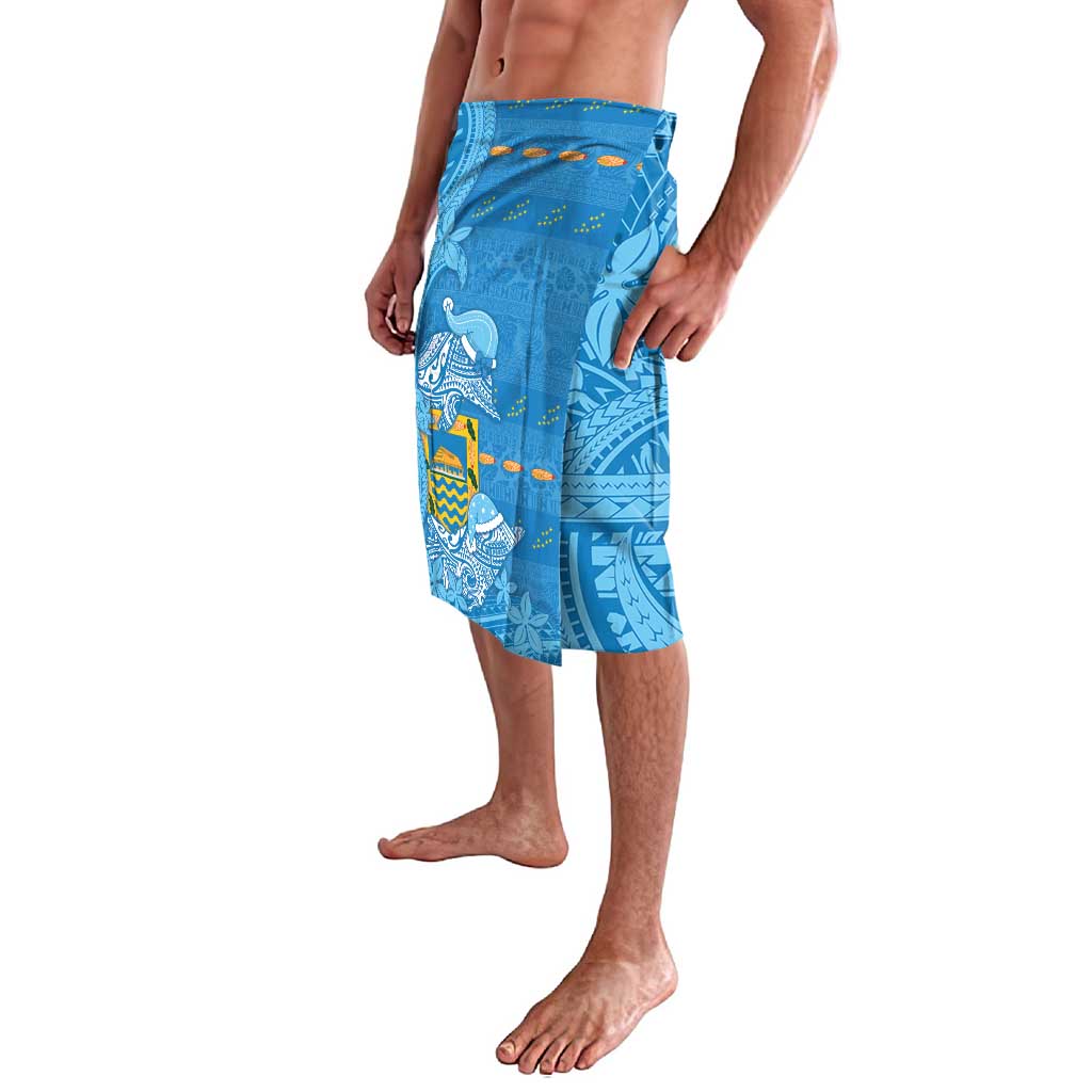 Tuvalu Christmas Lavalava Dolphins Santa Xmas Tribal Waves DT05 - Polynesian Pride