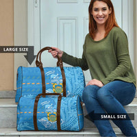Tuvalu Christmas Travel Bag Dolphins Santa Xmas Tribal Waves - Polynesian Pride