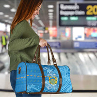 Tuvalu Christmas Travel Bag Dolphins Santa Xmas Tribal Waves - Polynesian Pride