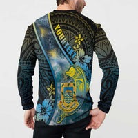 Personalised Tuvalu Button Sweatshirt Dolphin On The Waves