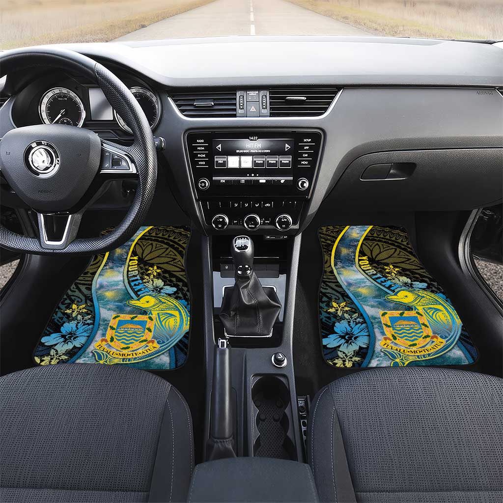 Tuvalu Car Mats Dolphin On The Waves