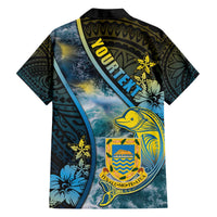 Personalised Tuvalu Family Matching Off The Shoulder Long Sleeve Dress and Hawaiian Shirt Dolphin On The Waves DT05 - Polynesian Pride