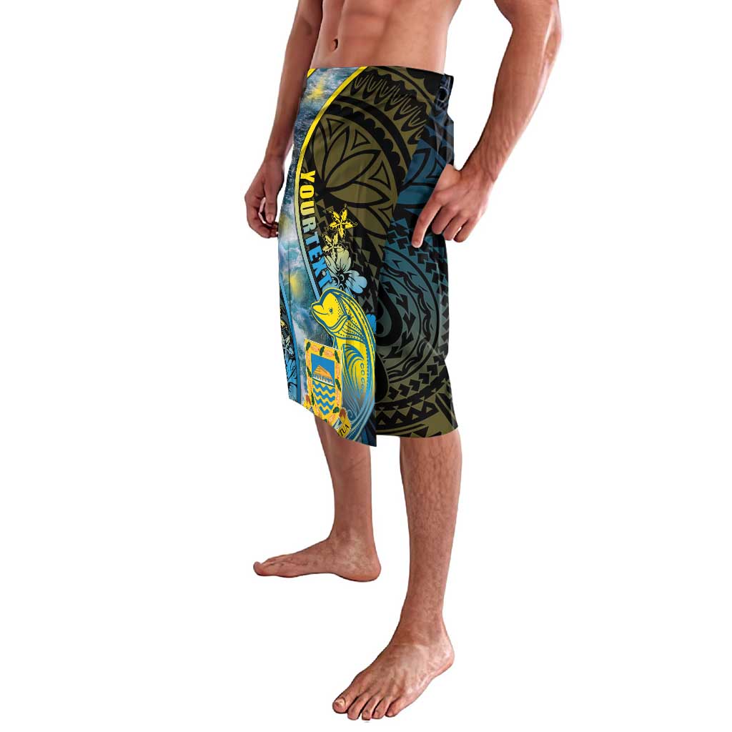 Personalised Tuvalu Lavalava Dolphin On The Waves