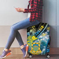 Tuvalu Luggage Cover Dolphin On The Waves