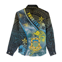 Personalised Tuvalu Women Casual Shirt Dolphin On The Waves DT05 - Polynesian Pride