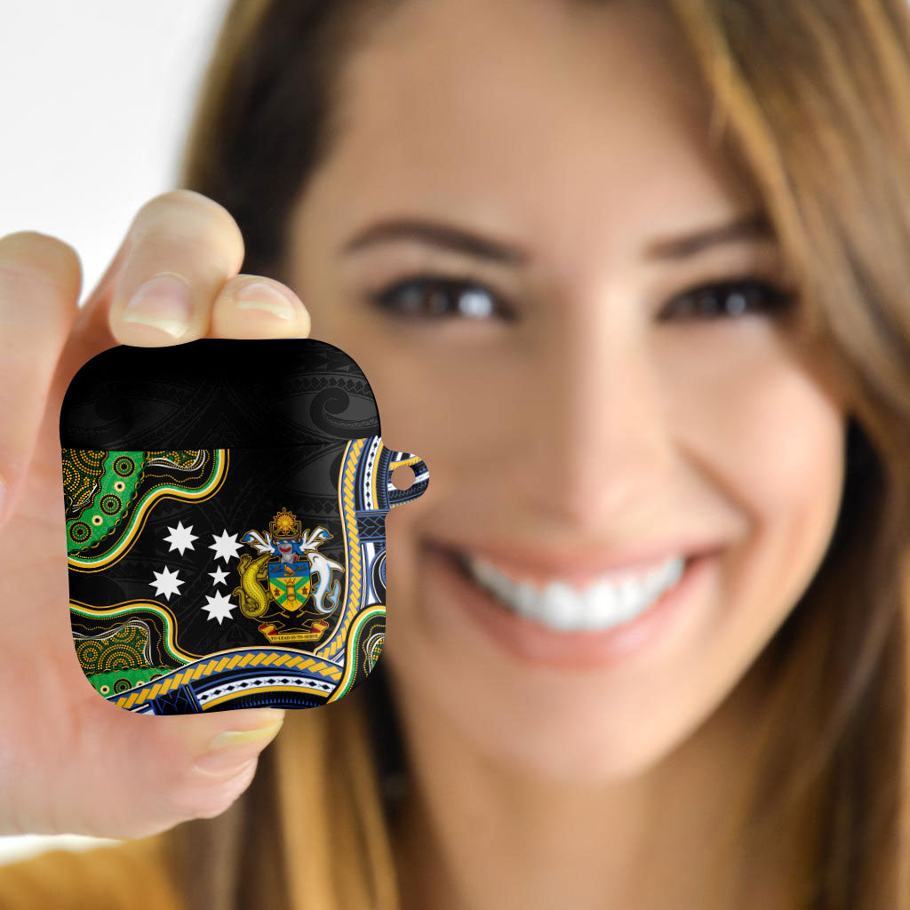 South Sea Islanders And Solomon Islands AirPods Case Solomons Coat Of Arms And Southern Cross DT05 - Polynesian Pride