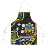 South Sea Islanders And Solomon Islands Apron Solomons Coat Of Arms And Southern Cross DT05 Black - Polynesian Pride