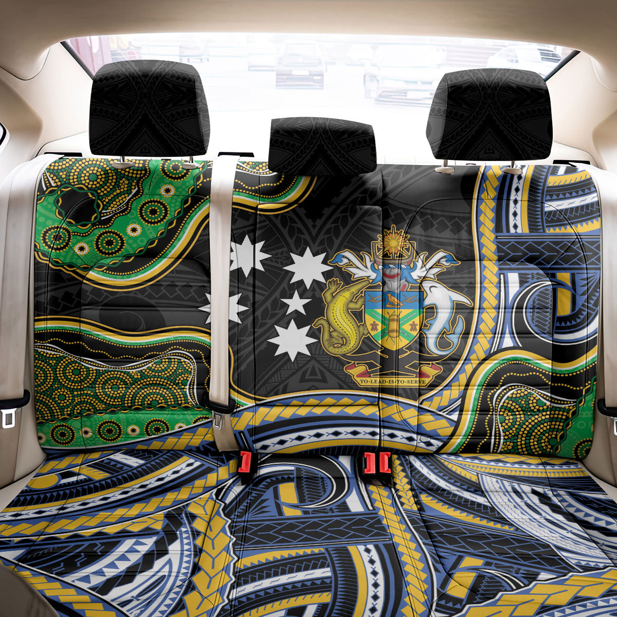 South Sea Islanders And Solomon Islands Back Car Seat Cover Solomons Coat Of Arms And Southern Cross DT05 - Polynesian Pride