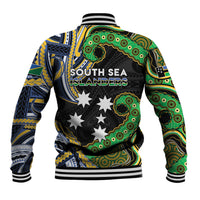 South Sea Islanders And Solomon Islands Baseball Jacket Solomons Coat Of Arms And Southern Cross DT05 - Polynesian Pride