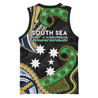 South Sea Islanders And Solomon Islands Basketball Jersey Solomons Coat Of Arms And Southern Cross DT05 - Polynesian Pride