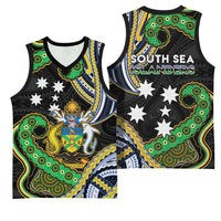 South Sea Islanders And Solomon Islands Basketball Jersey Solomons Coat Of Arms And Southern Cross DT05 - Polynesian Pride