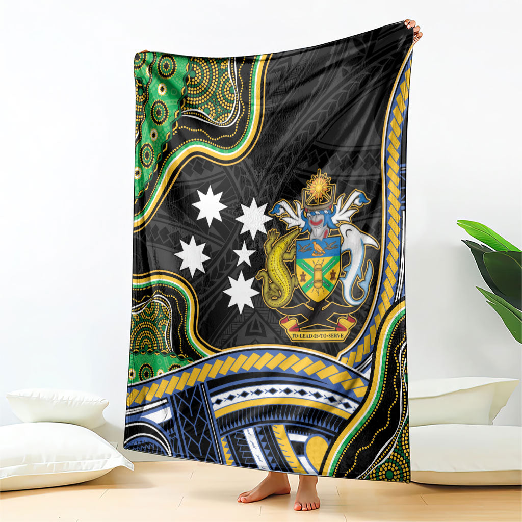 South Sea Islanders And Solomon Islands Blanket Solomons Coat Of Arms And Southern Cross DT05 - Polynesian Pride