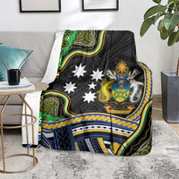 South Sea Islanders And Solomon Islands Blanket Solomons Coat Of Arms And Southern Cross DT05 - Polynesian Pride