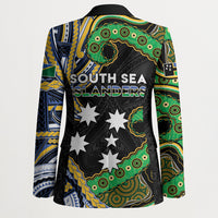 South Sea Islanders And Solomon Islands Blazer Solomons Coat Of Arms And Southern Cross DT05 - Polynesian Pride