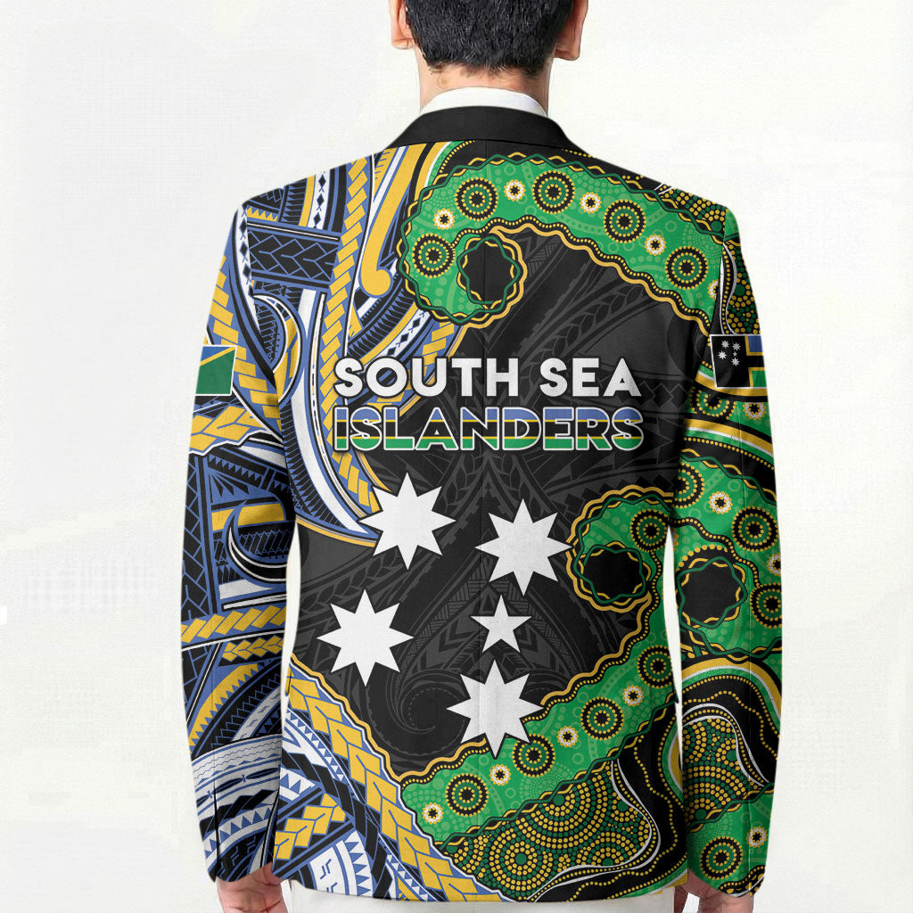 South Sea Islanders And Solomon Islands Blazer Solomons Coat Of Arms And Southern Cross DT05 - Polynesian Pride