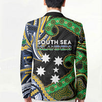 South Sea Islanders And Solomon Islands Blazer Solomons Coat Of Arms And Southern Cross DT05 - Polynesian Pride