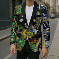 South Sea Islanders And Solomon Islands Blazer Solomons Coat Of Arms And Southern Cross DT05 - Polynesian Pride
