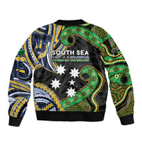 South Sea Islanders And Solomon Islands Bomber Jacket Solomons Coat Of Arms And Southern Cross DT05 - Polynesian Pride