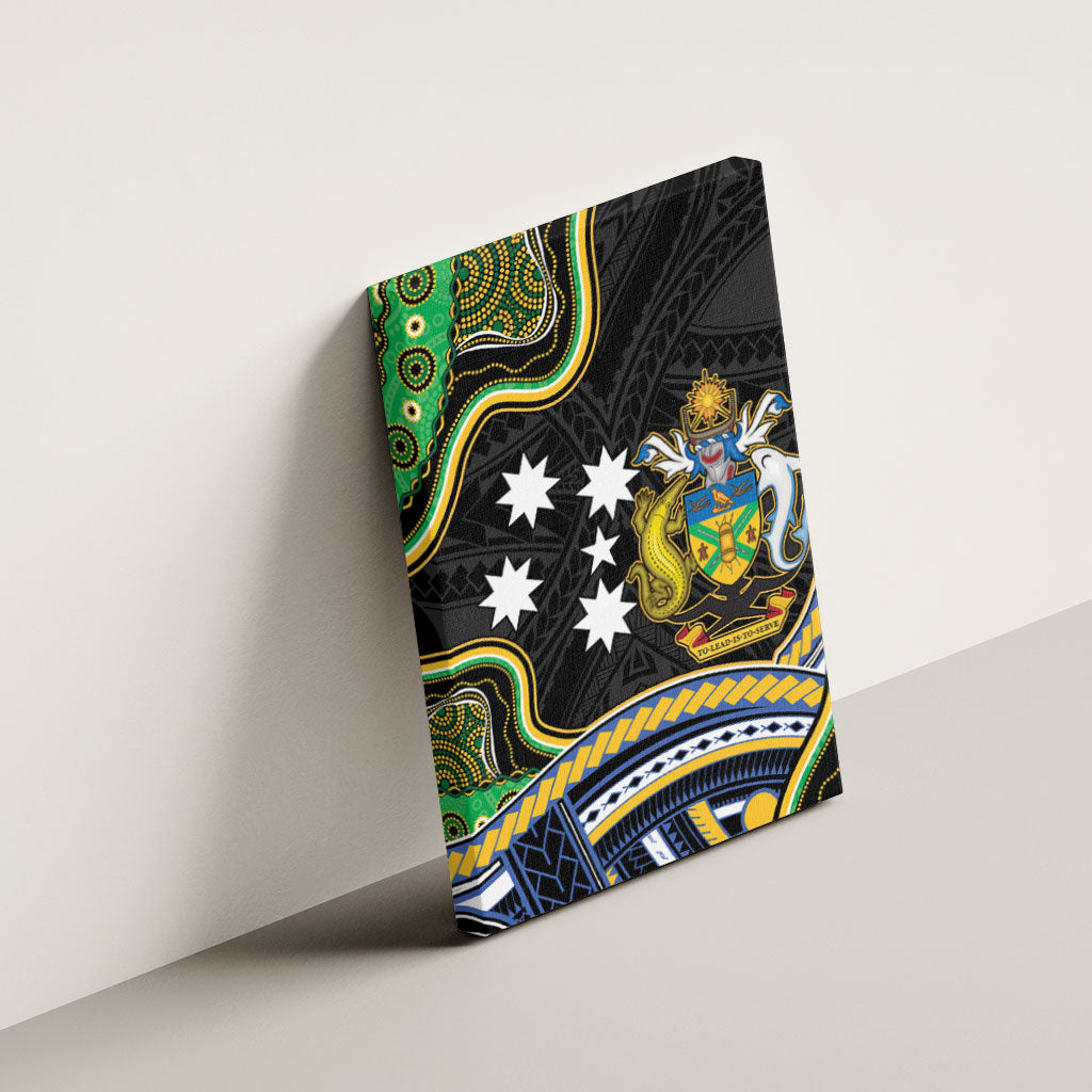 South Sea Islanders And Solomon Islands Canvas Wall Art Solomons Coat Of Arms And Southern Cross DT05 - Polynesian Pride
