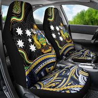 South Sea Islanders And Solomon Islands Car Seat Cover Solomons Coat Of Arms And Southern Cross DT05 - Polynesian Pride