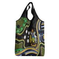 South Sea Islanders And Solomon Islands Grocery Bag Solomons Coat Of Arms And Southern Cross DT05 - Polynesian Pride