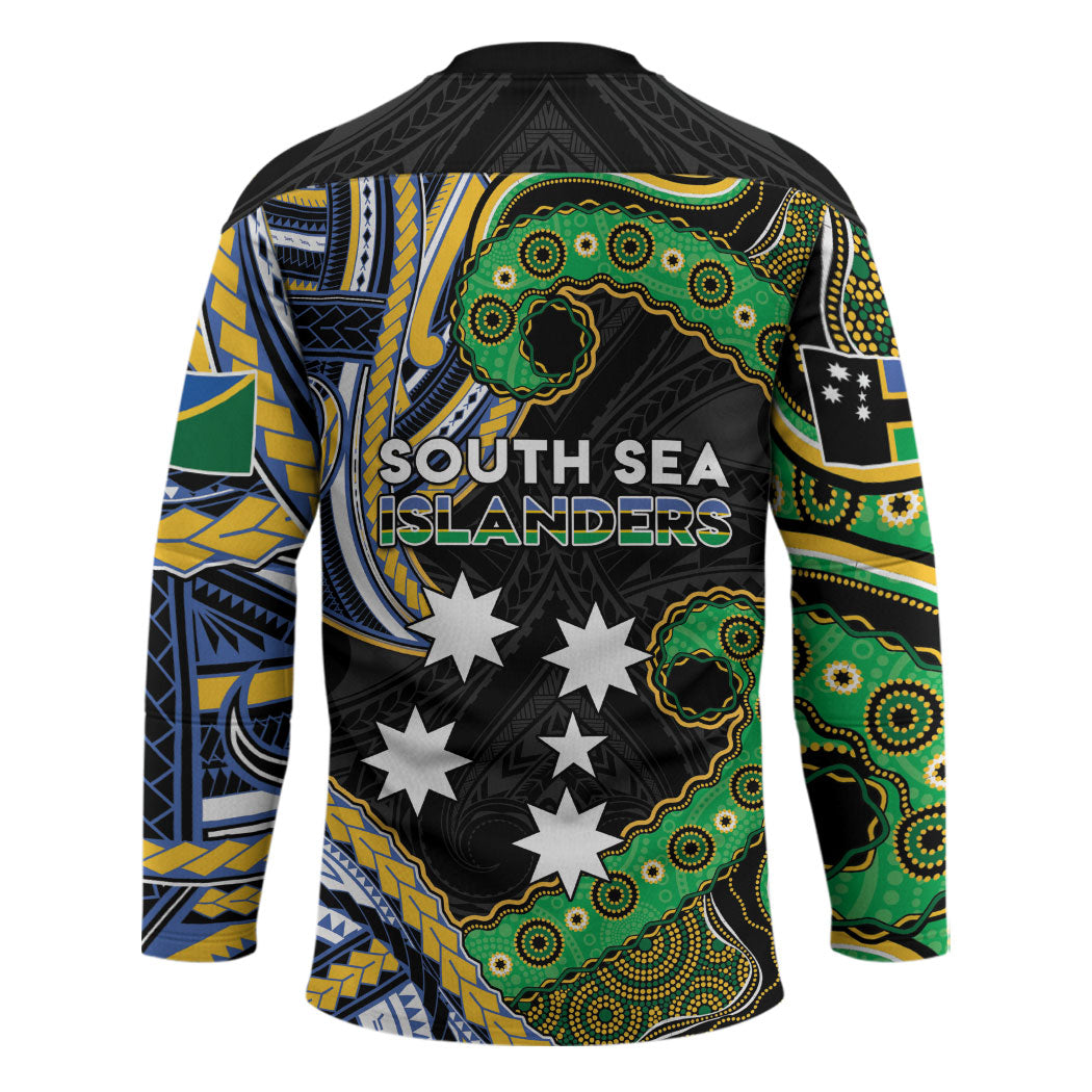 South Sea Islanders And Solomon Islands Hockey Jersey Solomons Coat Of Arms And Southern Cross DT05 - Polynesian Pride