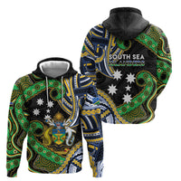 South Sea Islanders And Solomon Islands Hoodie Solomons Coat Of Arms And Southern Cross DT05 - Polynesian Pride