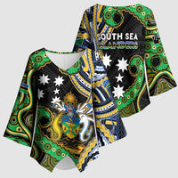 South Sea Islanders And Solomon Islands Kimono Sleeve Blouse Solomons Coat Of Arms And Southern Cross DT05 - Polynesian Pride