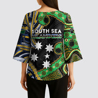 South Sea Islanders And Solomon Islands Kimono Sleeve Blouse Solomons Coat Of Arms And Southern Cross DT05 - Polynesian Pride
