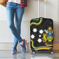South Sea Islanders And Solomon Islands Luggage Cover Solomons Coat Of Arms And Southern Cross DT05 - Polynesian Pride