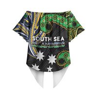 South Sea Islanders And Solomon Islands Off Shoulder Wrap Waist Top Solomons Coat Of Arms And Southern Cross DT05 - Polynesian Pride