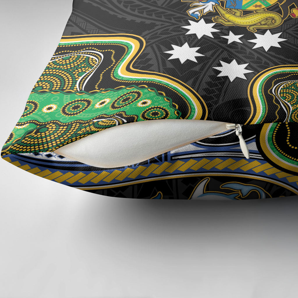 South Sea Islanders And Solomon Islands Pillow Cover Solomons Coat Of Arms And Southern Cross DT05 - Polynesian Pride
