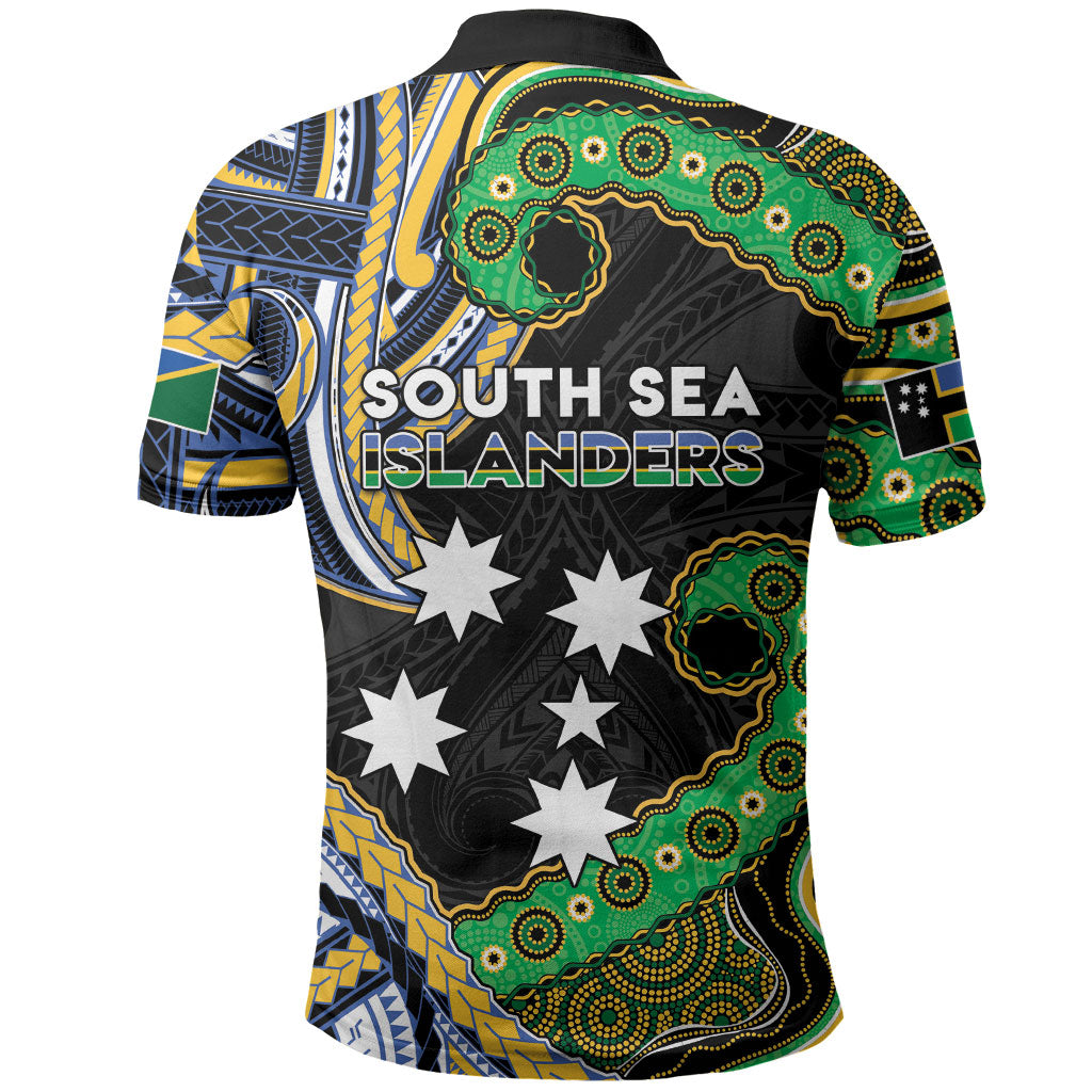 South Sea Islanders And Solomon Islands Polo Shirt Solomons Coat Of Arms And Southern Cross DT05 - Polynesian Pride