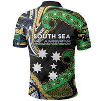 South Sea Islanders And Solomon Islands Polo Shirt Solomons Coat Of Arms And Southern Cross DT05 - Polynesian Pride