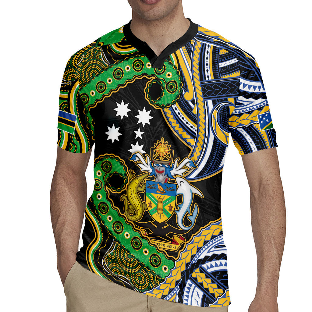 South Sea Islanders And Solomon Islands Rugby Jersey Solomons Coat Of Arms And Southern Cross DT05 - Polynesian Pride