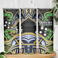 South Sea Islanders And Solomon Islands Skinny Tumbler Solomons Coat Of Arms And Southern Cross DT05 - Polynesian Pride