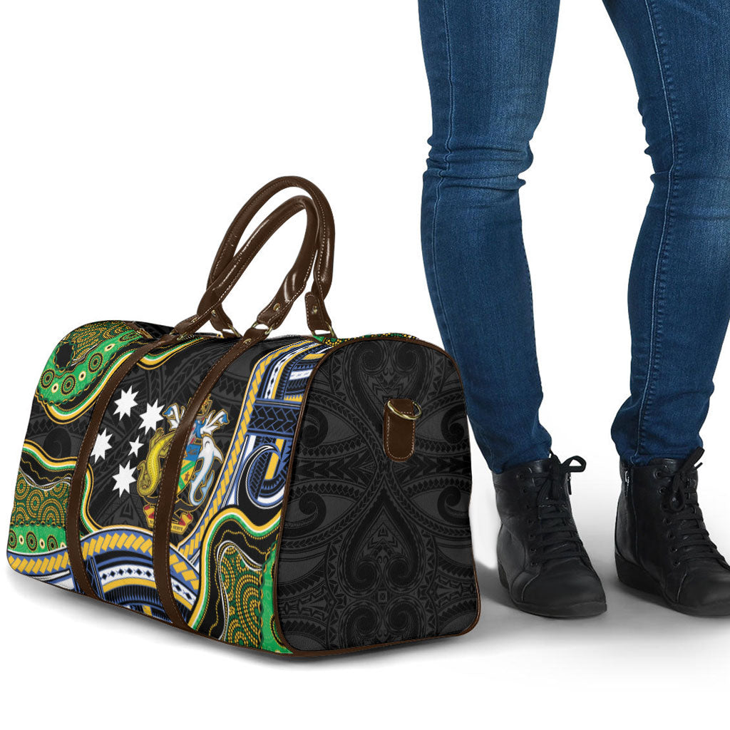 South Sea Islanders And Solomon Islands Travel Bag Solomons Coat Of Arms And Southern Cross DT05 - Polynesian Pride