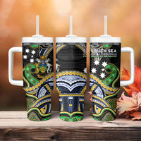South Sea Islanders And Solomon Islands Tumbler With Handle Solomons Coat Of Arms And Southern Cross DT05 - Polynesian Pride