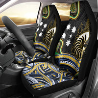 South Sea Islanders And New Caledonia Car Seat Cover Nautilus Shell Southern Cross Tribal Pattern DT05 - Polynesian Pride